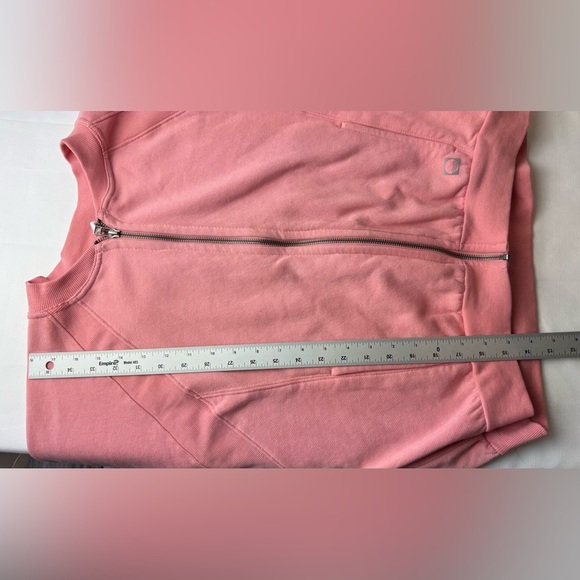 Daily Practice by Anthropologie Pink Fleece Jacket Full Zip Size Medium Like New - Picture 9 of 9